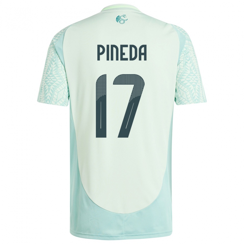 Hombre Camiseta México Orbelin Pineda #17 Lino Verde 2ª Equipación 24-26 La Camisa Chile