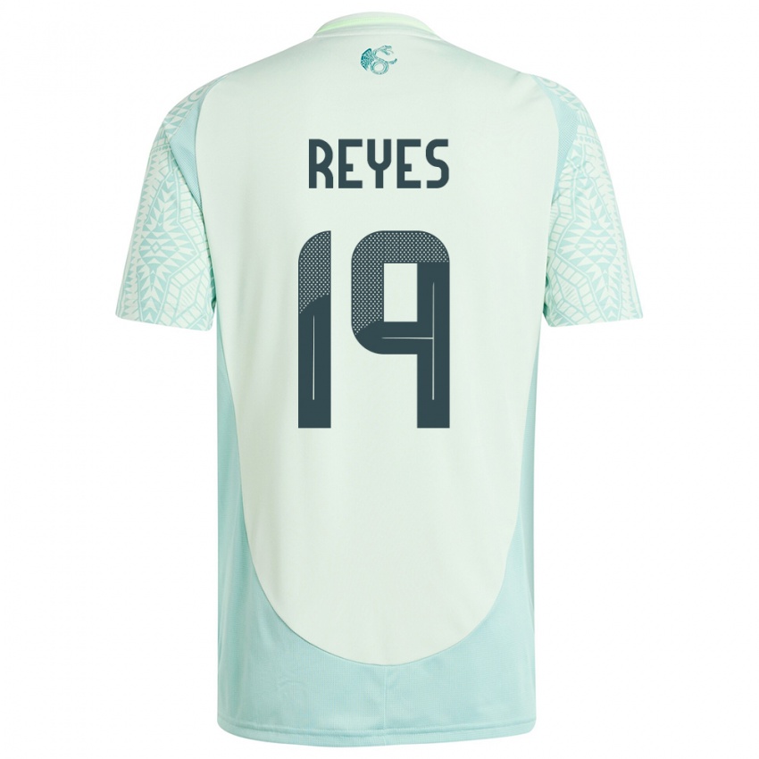 Hombre Camiseta México Israel Reyes #19 Lino Verde 2ª Equipación 24-26 La Camisa Chile