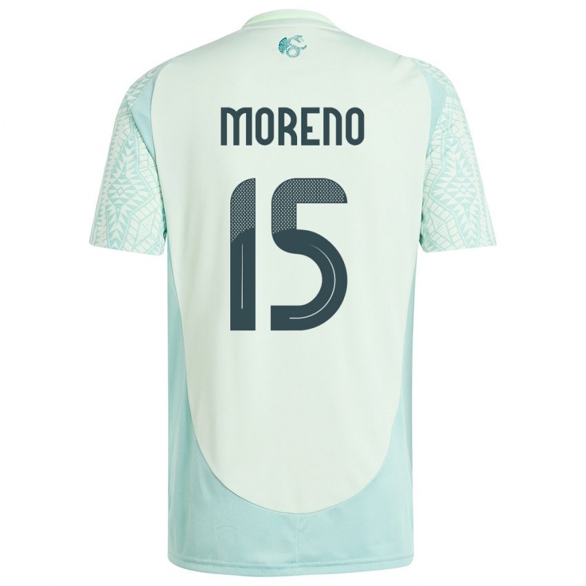 Hombre Camiseta México Hector Moreno #15 Lino Verde 2ª Equipación 24-26 La Camisa Chile