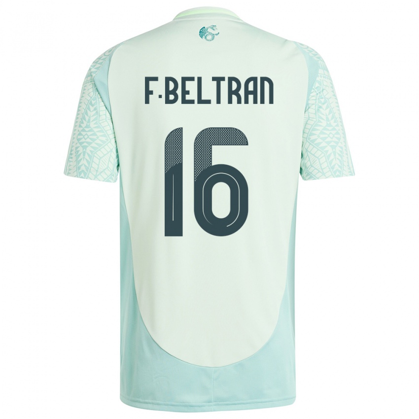 Hombre Camiseta México Fernando Beltran #16 Lino Verde 2ª Equipación 24-26 La Camisa Chile