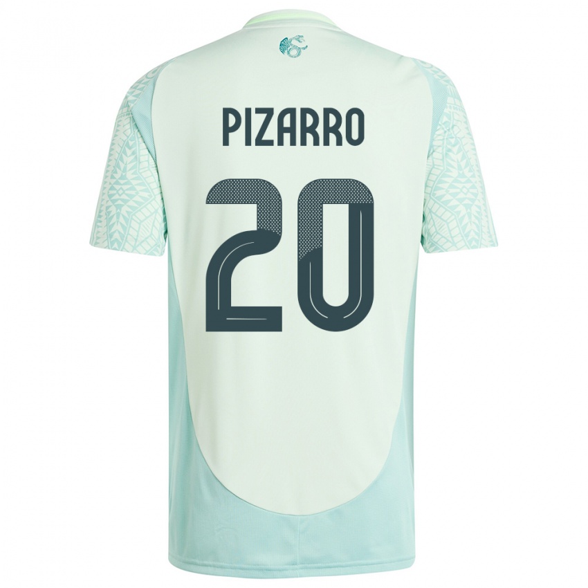 Hombre Camiseta México Rodolfo Pizarro #20 Lino Verde 2ª Equipación 24-26 La Camisa Chile