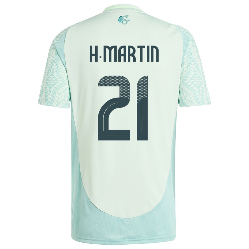 Hombre Camiseta México Henry Martin #21 Lino Verde 2ª Equipación 24-26 La Camisa Chile