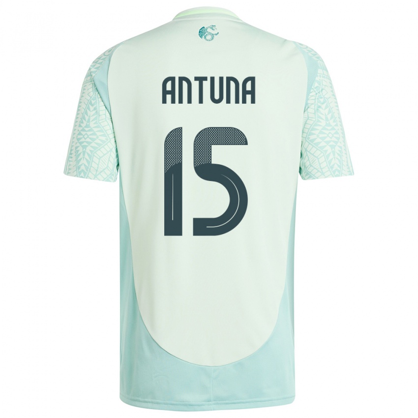 Hombre Camiseta México Uriel Antuna #15 Lino Verde 2ª Equipación 24-26 La Camisa Chile