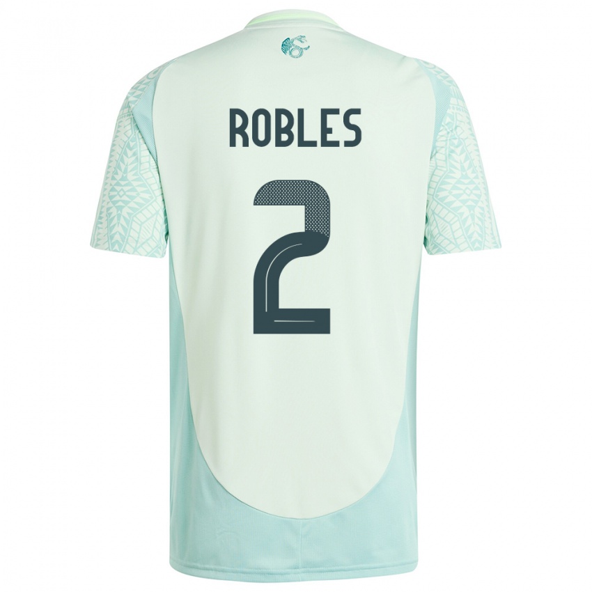 Hombre Camiseta México Kenti Robles #2 Lino Verde 2ª Equipación 24-26 La Camisa Chile