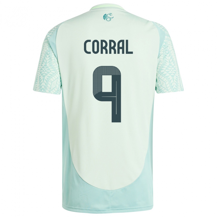 Hombre Camiseta México Charlyn Corral #9 Lino Verde 2ª Equipación 24-26 La Camisa Chile