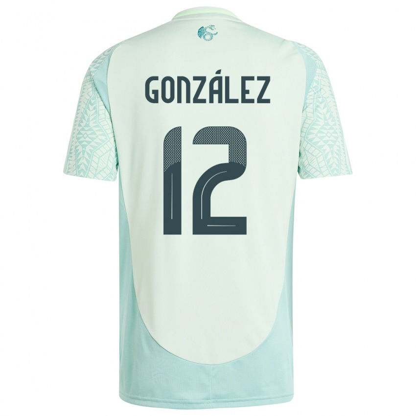 Hombre Camiseta México Itzel Gonzalez #12 Lino Verde 2ª Equipación 24-26 La Camisa Chile