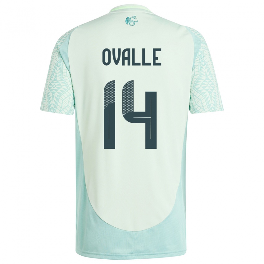 Hombre Camiseta México Jacqueline Ovalle #14 Lino Verde 2ª Equipación 24-26 La Camisa Chile