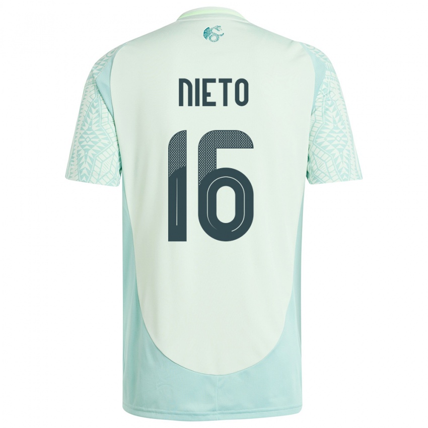 Hombre Camiseta México Karla Nieto #16 Lino Verde 2ª Equipación 24-26 La Camisa Chile