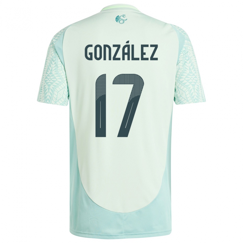 Hombre Camiseta México Alison Gonzalez #17 Lino Verde 2ª Equipación 24-26 La Camisa Chile