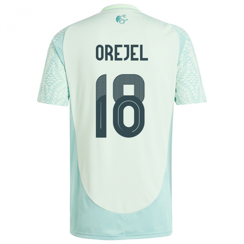 Hombre Camiseta México Jocelyn Orejel #18 Lino Verde 2ª Equipación 24-26 La Camisa Chile