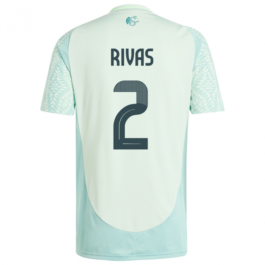 Hombre Camiseta México Jesus Rivas #2 Lino Verde 2ª Equipación 24-26 La Camisa Chile