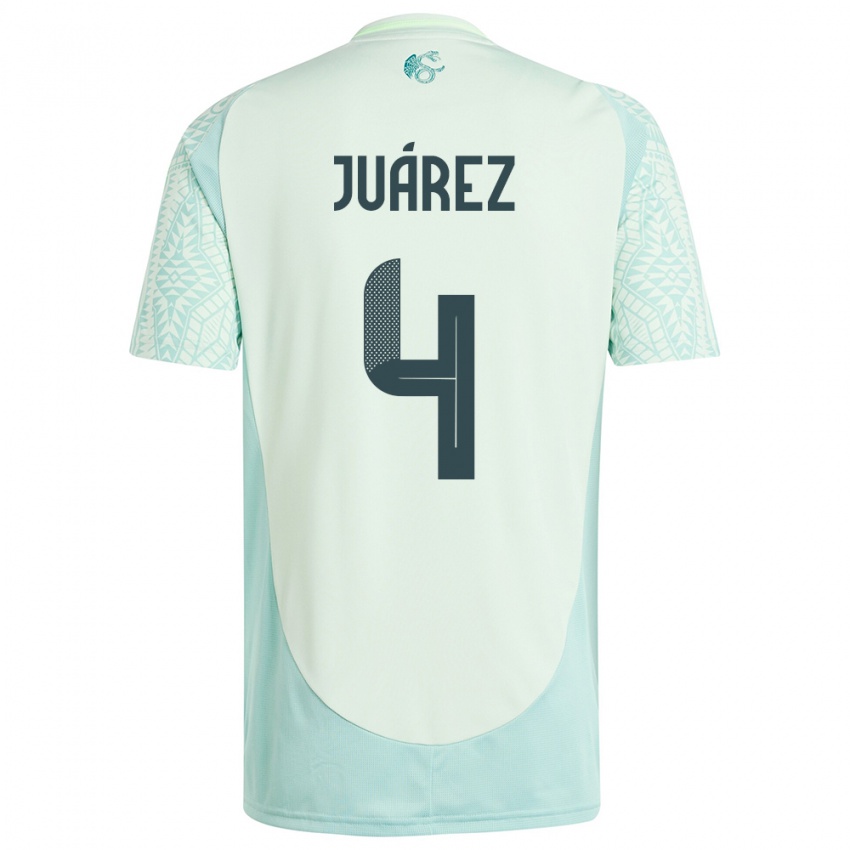 Hombre Camiseta México Ramon Juarez #4 Lino Verde 2ª Equipación 24-26 La Camisa Chile