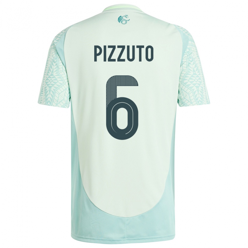 Hombre Camiseta México Eugenio Pizzuto #6 Lino Verde 2ª Equipación 24-26 La Camisa Chile