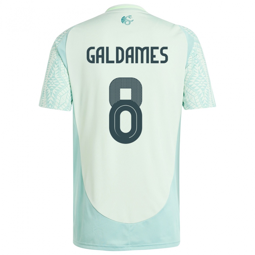 Hombre Camiseta México Benjamin Galdames #8 Lino Verde 2ª Equipación 24-26 La Camisa Chile