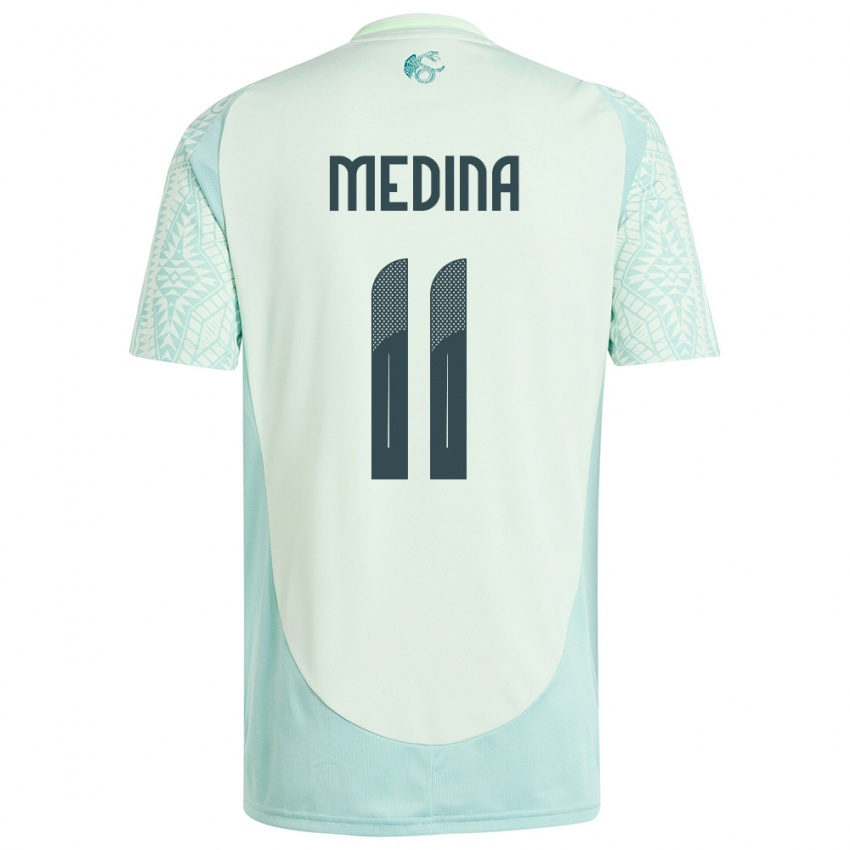 Hombre Camiseta México Diego Medina #11 Lino Verde 2ª Equipación 24-26 La Camisa Chile