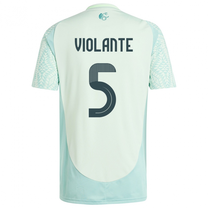 Hombre Camiseta México Isaias Violante #5 Lino Verde 2ª Equipación 24-26 La Camisa Chile