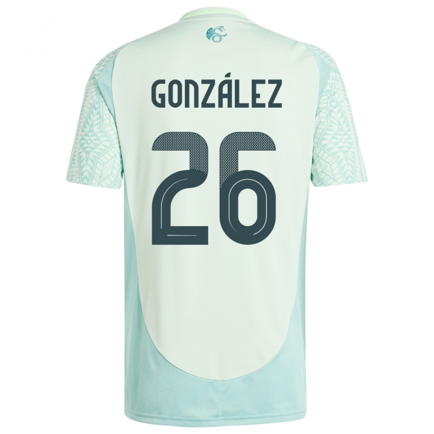 Hombre Camiseta México Bryan Gonzalez #26 Lino Verde 2ª Equipación 24-26 La Camisa Chile