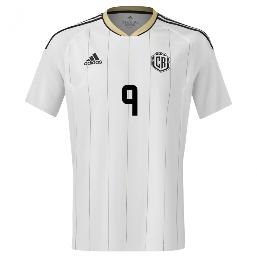 Hombre Camiseta Costa Rica Doryan Rodriguez #9 Blanco 2ª Equipación 24-26 La Camisa Chile