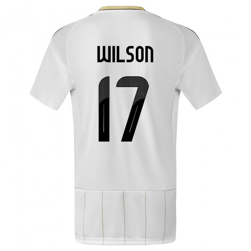 Hombre Camiseta Costa Rica Roan Wilson #17 Blanco 2ª Equipación 24-26 La Camisa Chile