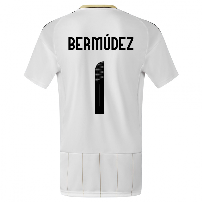 Hombre Camiseta Costa Rica Noelia Bermudez #1 Blanco 2ª Equipación 24-26 La Camisa Chile