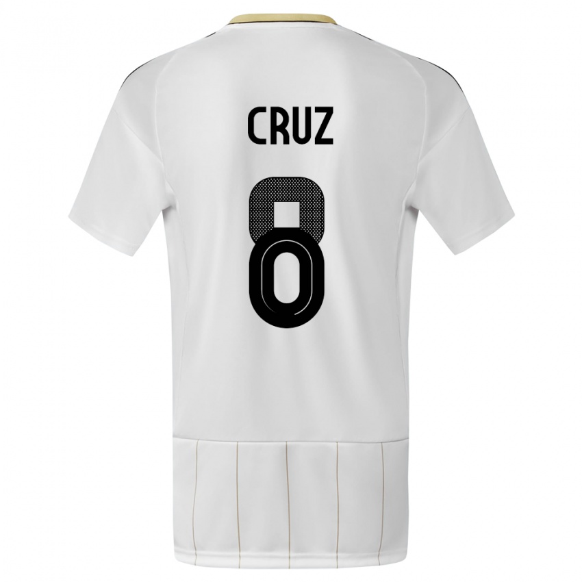 Hombre Camiseta Costa Rica Daniela Cruz #8 Blanco 2ª Equipación 24-26 La Camisa Chile