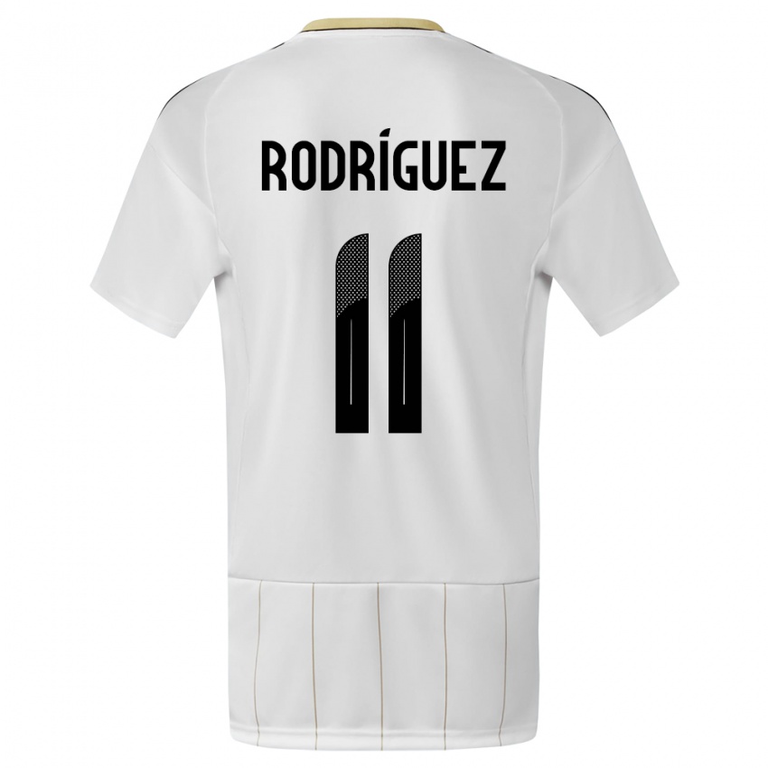 Hombre Camiseta Costa Rica Raquel Rodriguez #11 Blanco 2ª Equipación 24-26 La Camisa Chile