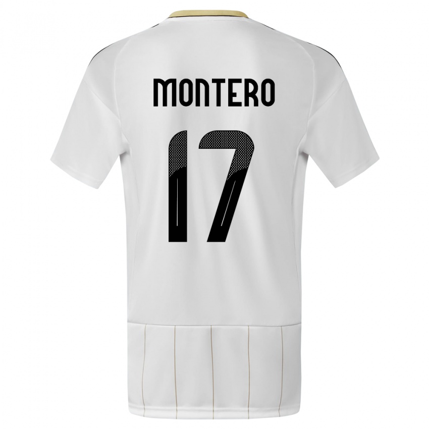 Hombre Camiseta Costa Rica Michelle Montero #17 Blanco 2ª Equipación 24-26 La Camisa Chile