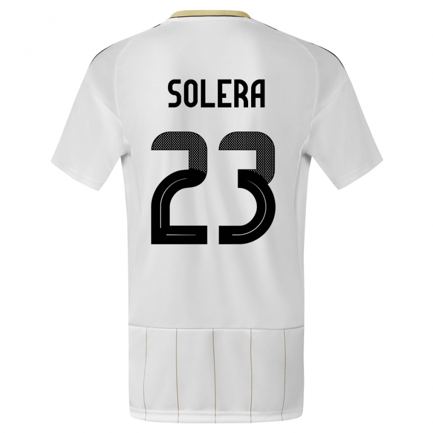 Hombre Camiseta Costa Rica Daniela Solera #23 Blanco 2ª Equipación 24-26 La Camisa Chile