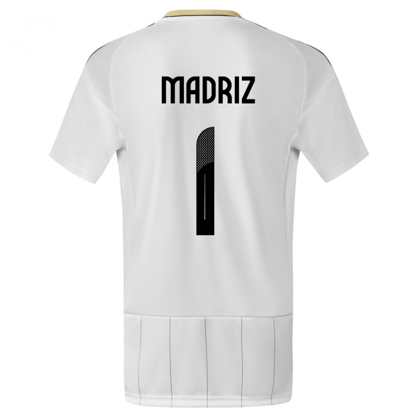 Hombre Camiseta Costa Rica Abraham Madriz #1 Blanco 2ª Equipación 24-26 La Camisa Chile