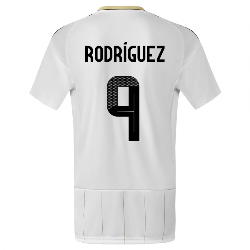 Hombre Camiseta Costa Rica Doryan Rodriguez #9 Blanco 2ª Equipación 24-26 La Camisa Chile