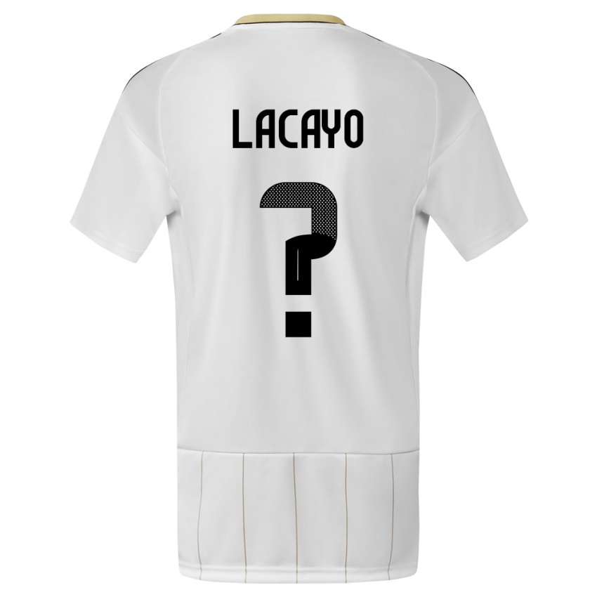 Hombre Camiseta Costa Rica Marcelo Lacayo #0 Blanco 2ª Equipación 24-26 La Camisa Chile