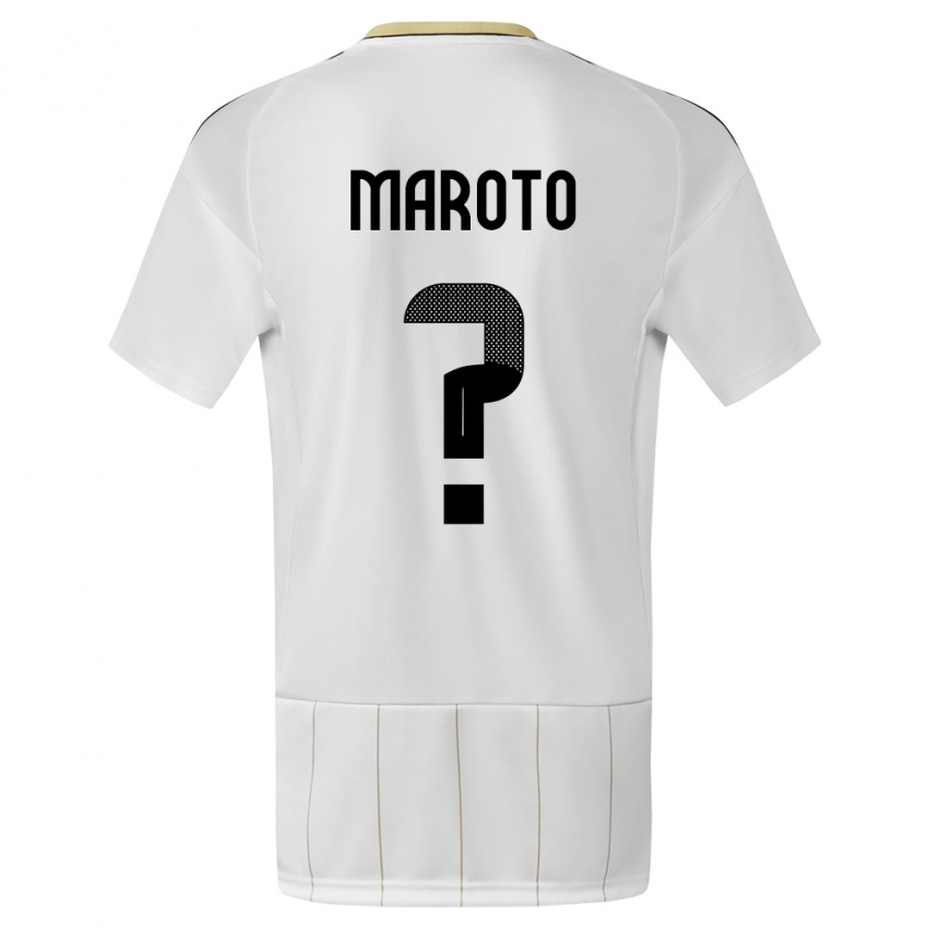 Hombre Camiseta Costa Rica Victor Maroto #0 Blanco 2ª Equipación 24-26 La Camisa Chile