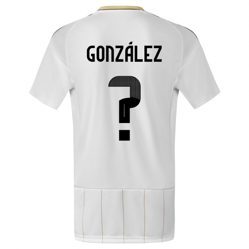 Hombre Camiseta Costa Rica Ariel Gonzalez #0 Blanco 2ª Equipación 24-26 La Camisa Chile