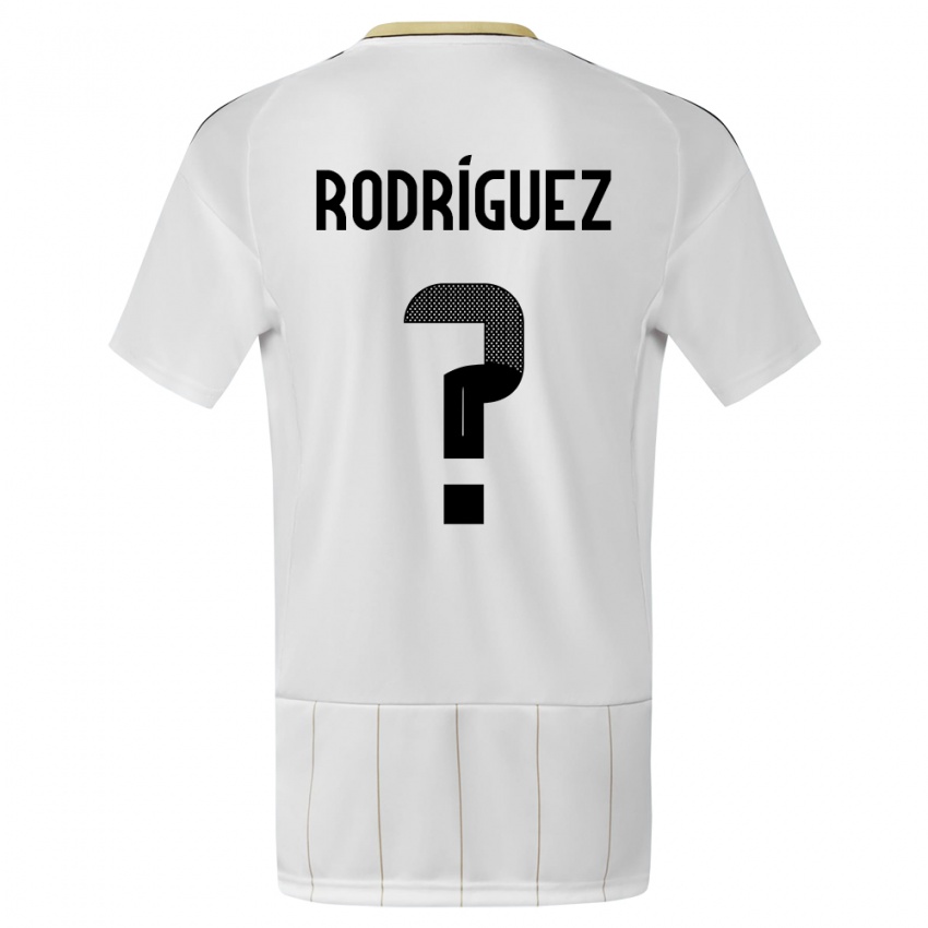 Hombre Camiseta Costa Rica Bradley Rodriguez #0 Blanco 2ª Equipación 24-26 La Camisa Chile