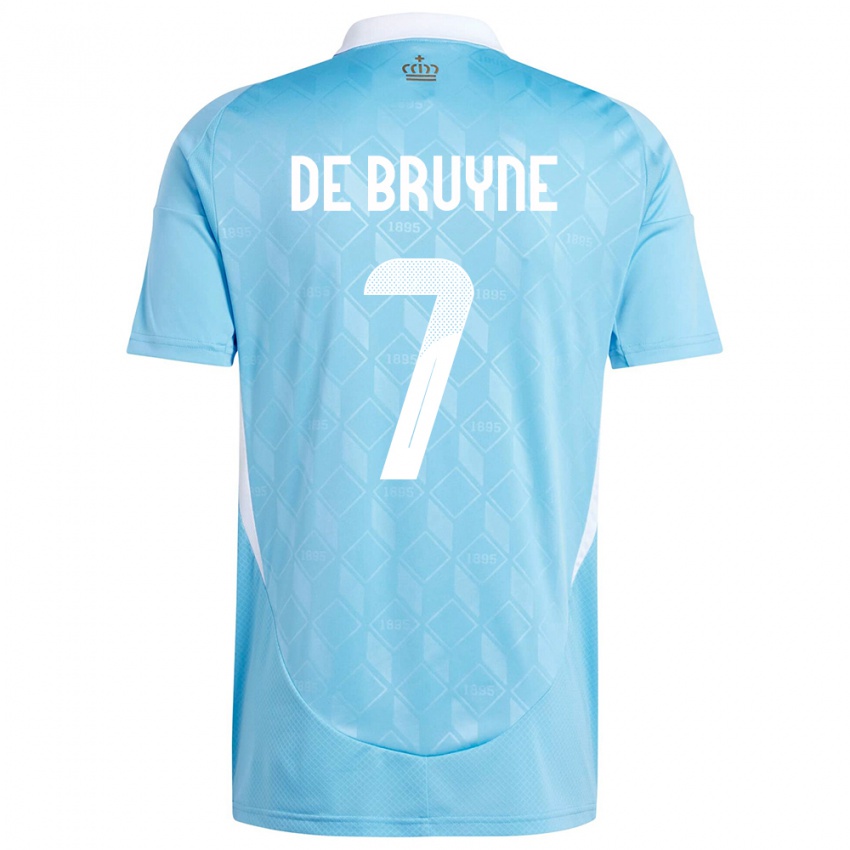 Hombre Camiseta Bélgica Kevin De Bruyne #7 Azul 2ª Equipación 24-26 La Camisa Chile