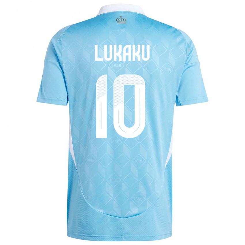Hombre Camiseta Bélgica Romelu Lukaku #10 Azul 2ª Equipación 24-26 La Camisa Chile