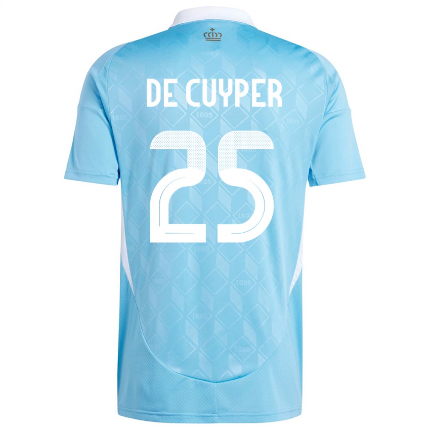 Hombre Camiseta Bélgica Maxim De Cuyper #25 Azul 2ª Equipación 24-26 La Camisa Chile