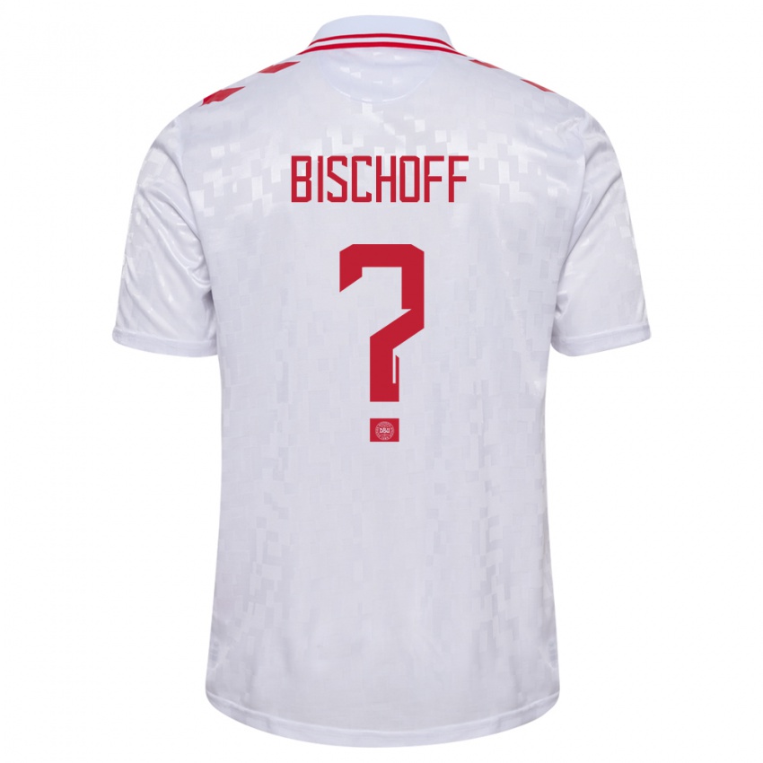 Hombre Camiseta Dinamarca Clement Bischoff #0 Blanco 2ª Equipación 24-26 La Camisa Chile