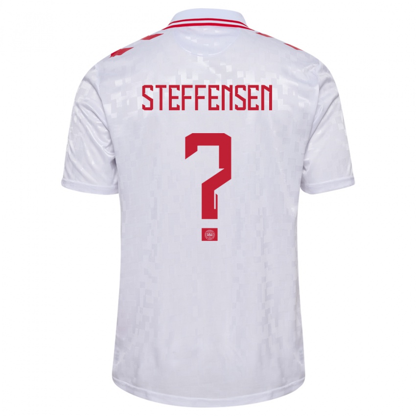 Hombre Camiseta Dinamarca Mark Steffensen #0 Blanco 2ª Equipación 24-26 La Camisa Chile