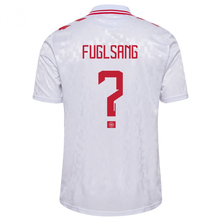 Hombre Camiseta Dinamarca Adam Fuglsang #0 Blanco 2ª Equipación 24-26 La Camisa Chile