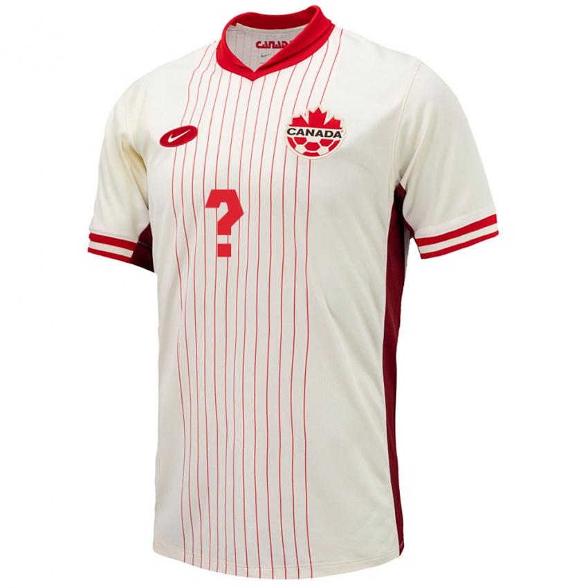 Hombre Camiseta Canadá Su Nombre #0 Blanco 2ª Equipación 24-26 La Camisa Chile