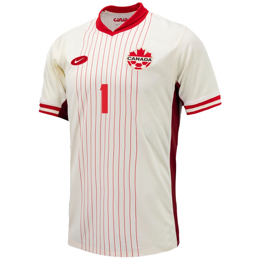 Hombre Camiseta Canadá Ben Alexander #1 Blanco 2ª Equipación 24-26 La Camisa Chile