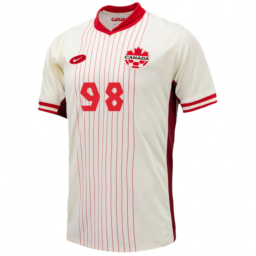 Hombre Camiseta Canadá Olivia Smith #98 Blanco 2ª Equipación 24-26 La Camisa Chile