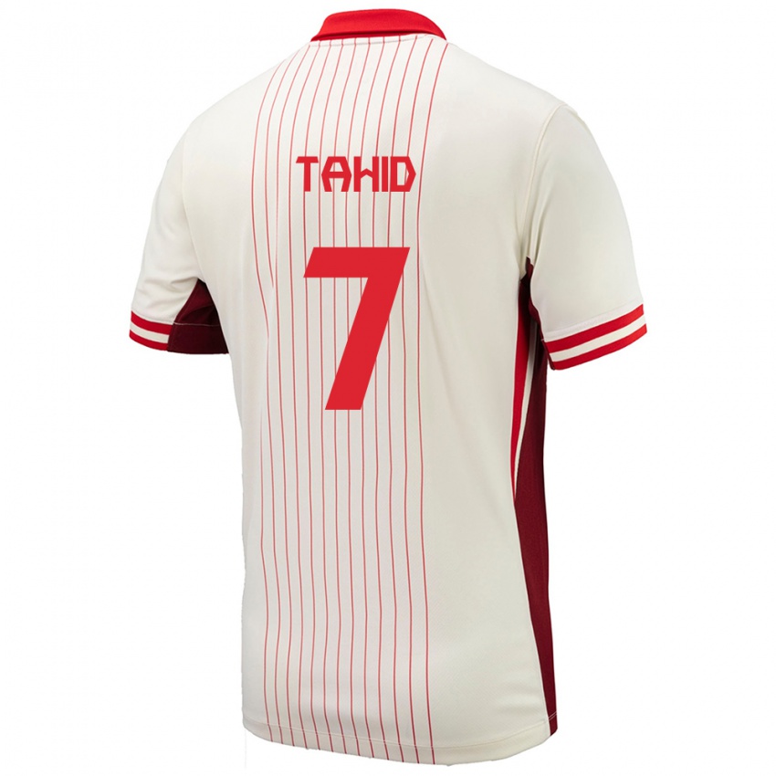 Hombre Camiseta Canadá Taryck Tahid #7 Blanco 2ª Equipación 24-26 La Camisa Chile