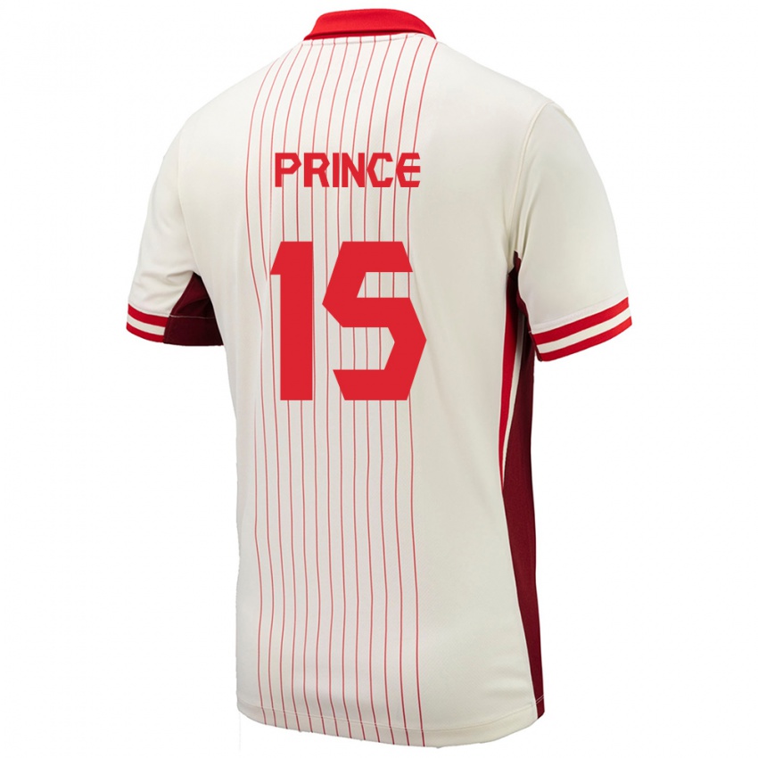 Hombre Camiseta Canadá Nichelle Prince #15 Blanco 2ª Equipación 24-26 La Camisa Chile