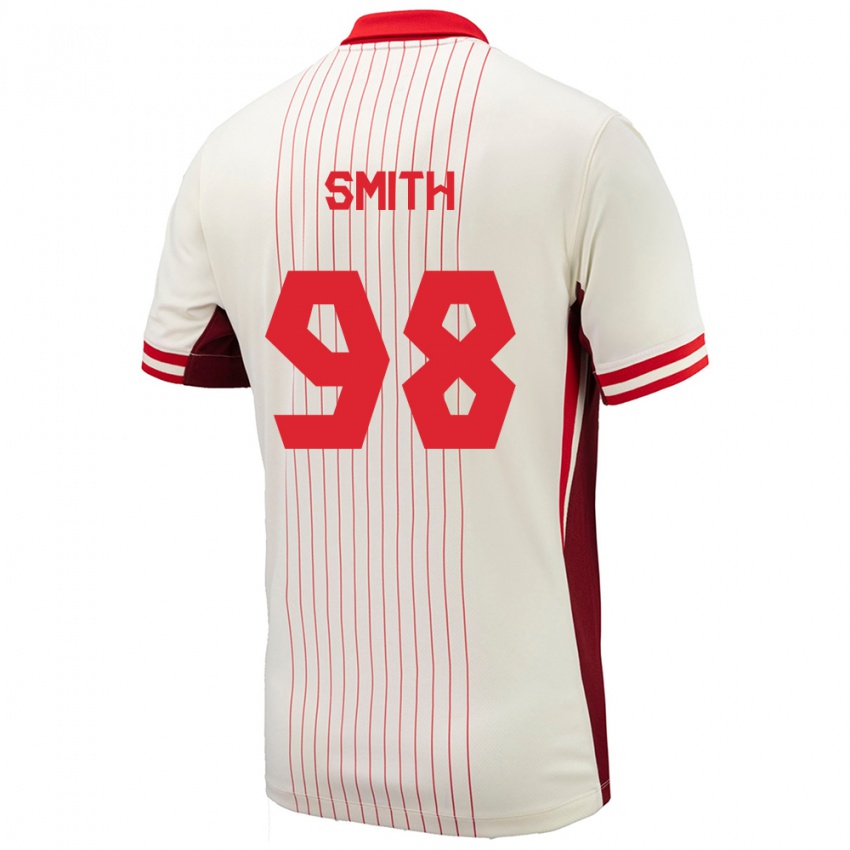 Hombre Camiseta Canadá Olivia Smith #98 Blanco 2ª Equipación 24-26 La Camisa Chile