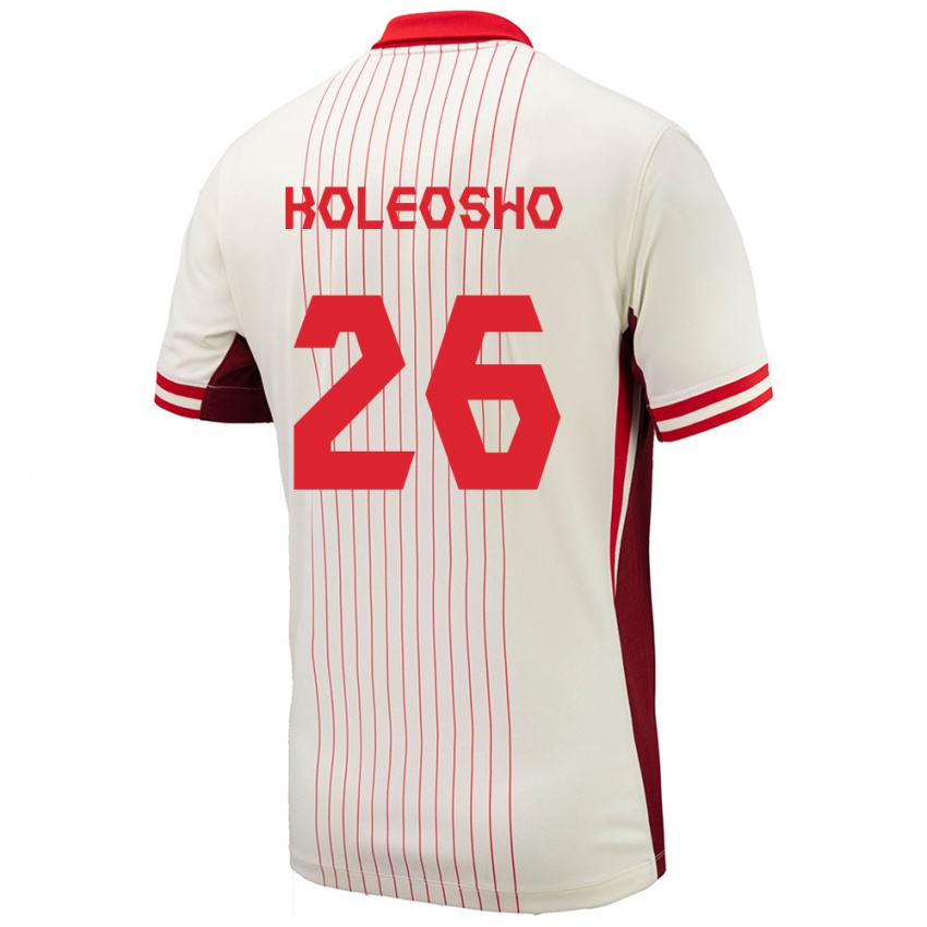 Hombre Camiseta Canadá Luca Koleosho #26 Blanco 2ª Equipación 24-26 La Camisa Chile