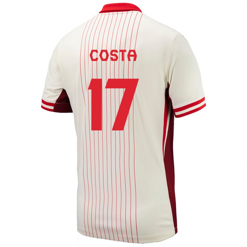 Hombre Camiseta Canadá Jesse Costa #17 Blanco 2ª Equipación 24-26 La Camisa Chile