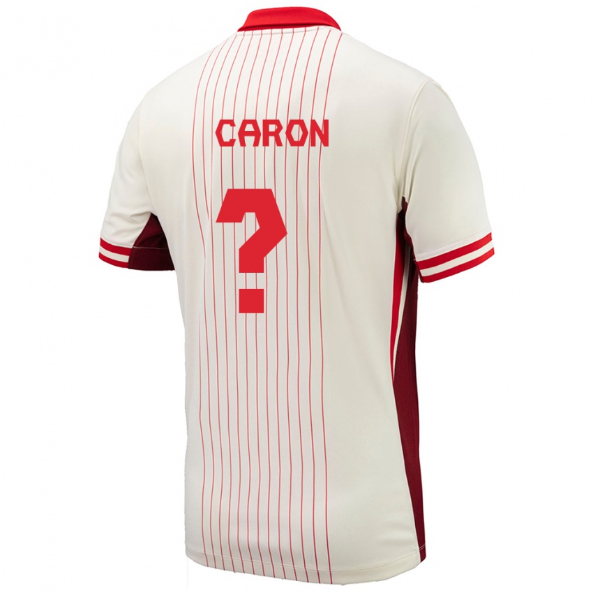 Hombre Camiseta Canadá Renaud Caron #0 Blanco 2ª Equipación 24-26 La Camisa Chile