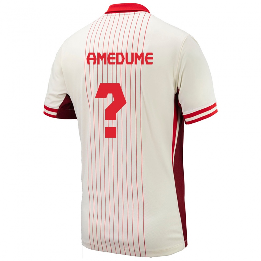 Hombre Camiseta Canadá Paul Amedume #0 Blanco 2ª Equipación 24-26 La Camisa Chile